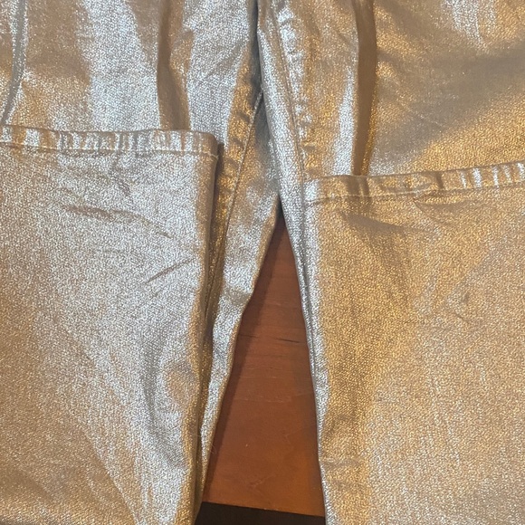 Chico's Metallic Silver Jeans Pants NWT Size 3 16 - Picture 8 of 9